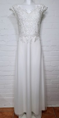 Brautkleid Hochzeitskleid 36 / 38 Hochzeit Spitze Tüll elegant ärmellos #5