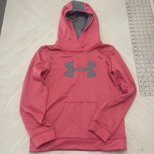YLG Loose Under Armor Pullover Hoodie Girls Youth Pink Gray Logo Style 1244564