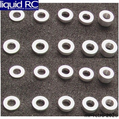 Hot Racing SPC3005 M3 Aluminum Standoff Spacer Set (4x)(0.5-1-1.5-2-3mm)