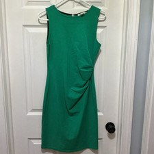 EUC Kenneth Cole Green zip up dress sz 8