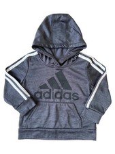 Adidas Hoodie Unisex Toddler 2T Black Pre-owned Excellent Condition