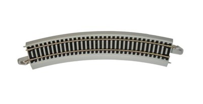 Bachmann Trains - Snap-Fit E-Z TRACK 18  RADIUS CURVED - Medium, Gray 
