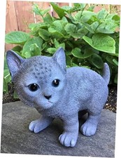 Hi-Line Gift Ltd Russian Blue Kitten Statue