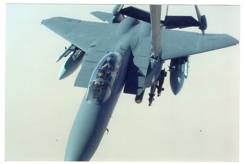 2003 USAF McDonnell Douglas F-15 Eagle Inflight Refueling Original Photo #3