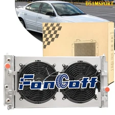 3 Row Radiator Shroud Fan For 97-05 Chevy Malibu Pontiac Grand Am Oldsmobile
