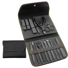 16  Piece Manicure  Pedicure Set   Stainless Steel Nail Care Kit wit