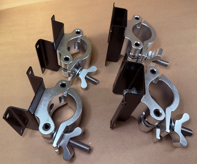 Lot of 4 - SWL-500KG Global Truss Heavy Duty Pro 2'' Clamp w/ Mounting Plate