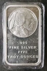 SilverTowne 5oz Silver Buffalo Bar in Plastic