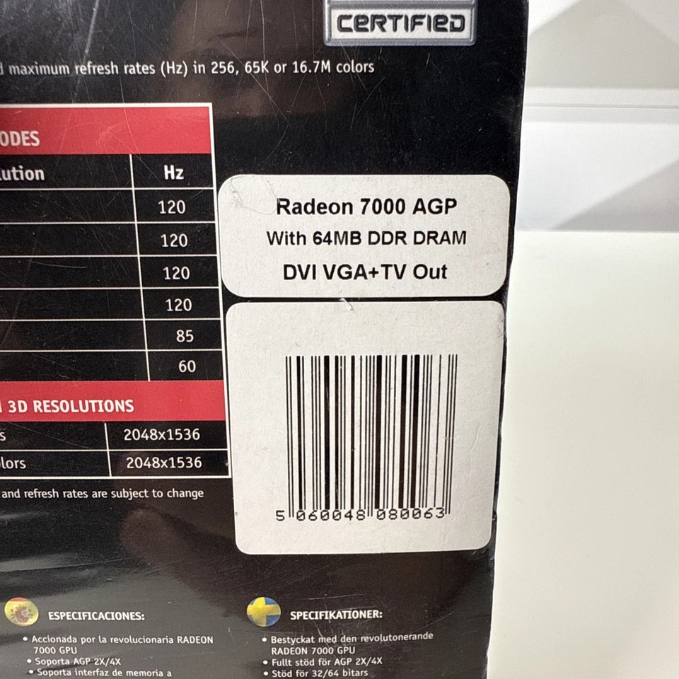 ATI Radeon 7000 64MB AGP DVI/TV-Out/VGA Graphics Card - Image 4 of 4