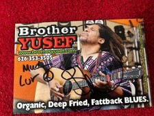 Brother Yusef Organic Deep Fried  Fatt Back Blues Autographed Signed Promo Card