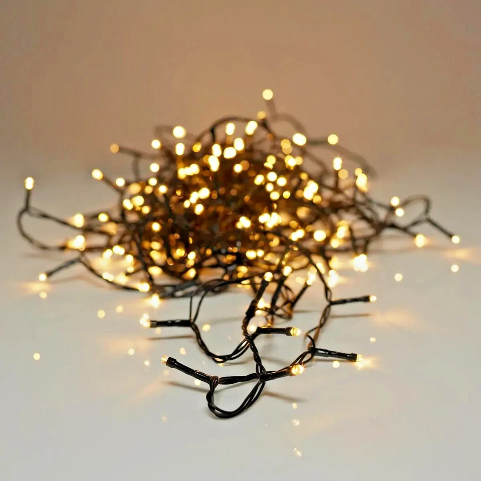 LED Solar Lichterkette  40 - 720  außen warmweiß kaltweiß Weihnachten Baum Tanne - Bild 1 von 3