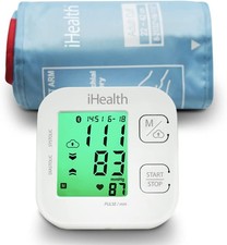 iHealth Track Smart Upper Arm Blood Pressure Monitor with Wide Range Cuff that f
