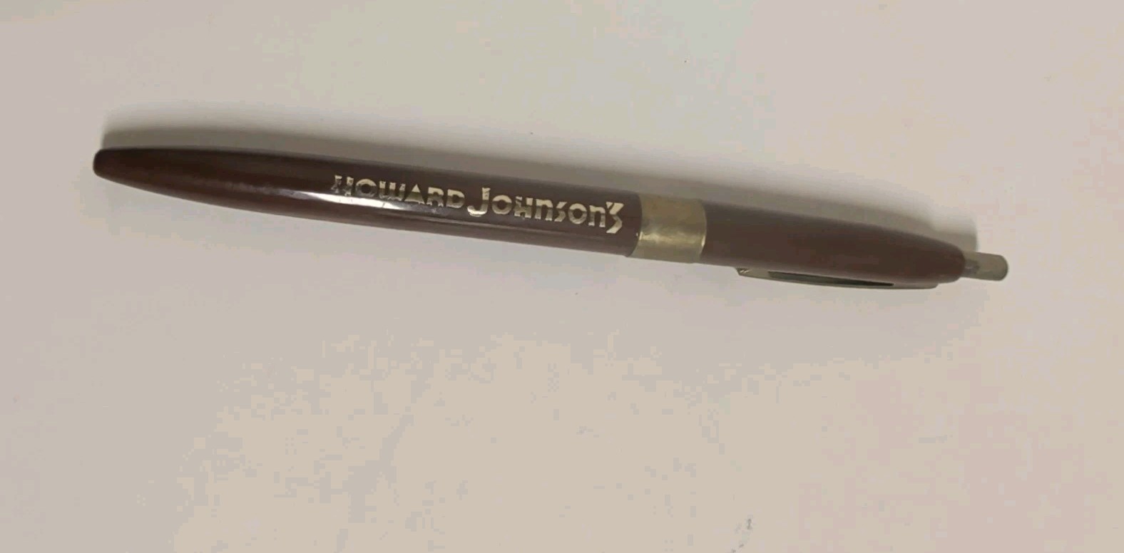 Vintage Ballpoint Hotel Desk Pen HOWARD JOHNSON'S Burgundy Pen