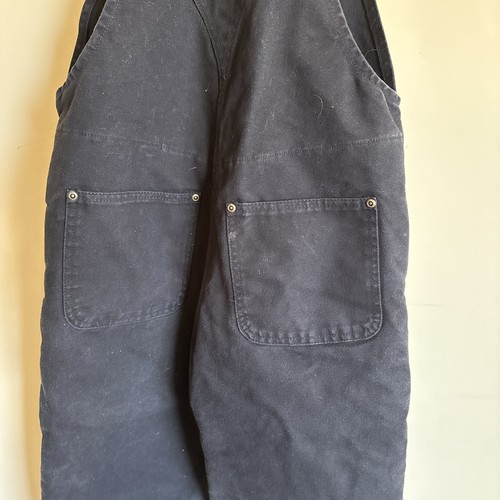Carhartt Youth 10 Black Duck Cotton Canvas Overall Insulated Bibs - Picture 11 of 12