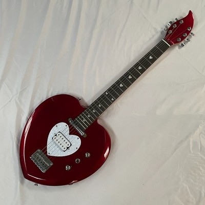 Red Heart Electric Guitar HH Chrome Lowest Price Fast Ship Stock USA