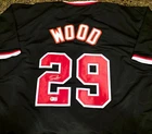 JAMES WOOD MLB WASHINGTON NATIONALS SIGNED AUTOGRAPHED JERSEY XL BAS COA
