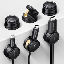 Magnetic Cable Management Clips, 360  Rotation Desk Cord Organizer 1s Fast Lo...