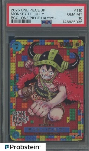 2025 One Piece Japanese PCC OP DAY '25 #110 Monkey.D.Luffy PSA 10 GEM MT