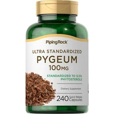 Pygeum Bark Extract | 100mg | 240 Capsules | Non-GMO | by Piping Rock