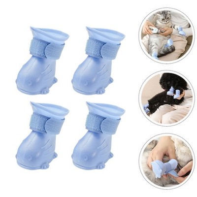 4 Pcs Hunde Regen Stifel Regenschuhe Fuer Schützende Hundeschuhe