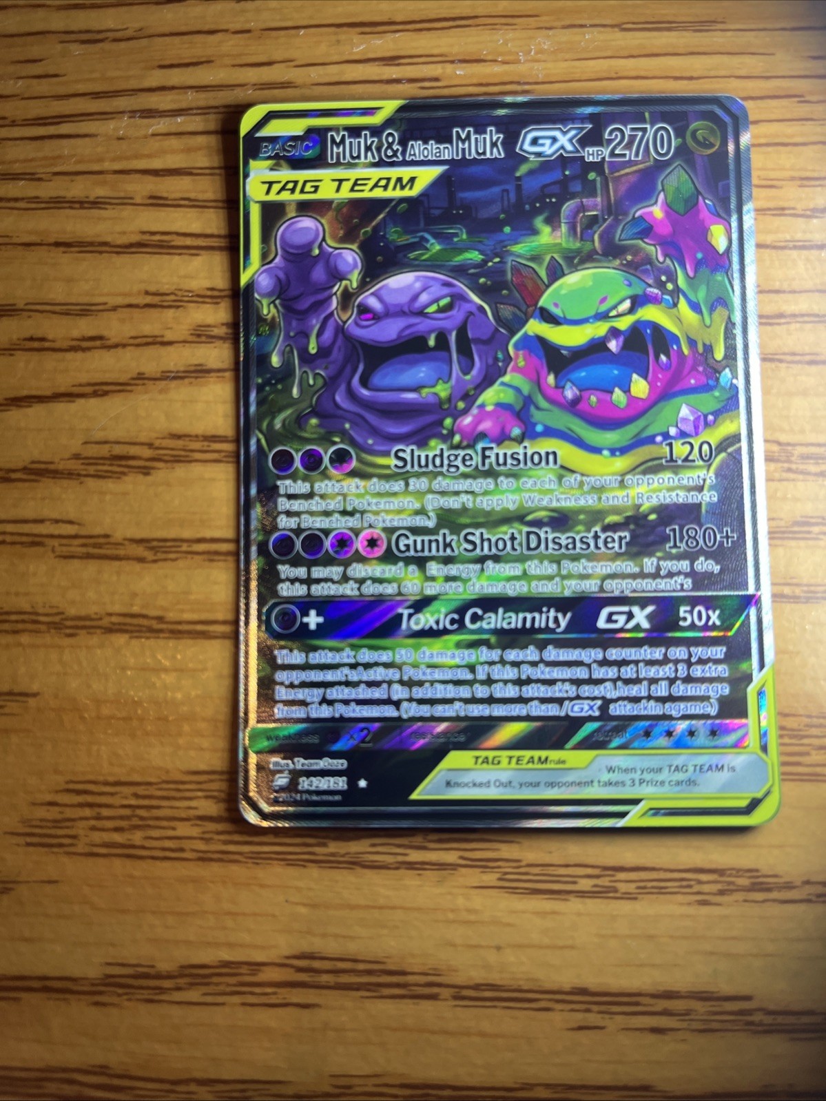 Muk & Alolan Muk GX Tag Team FAN ART Custom Holo Full Art Pokemon Card