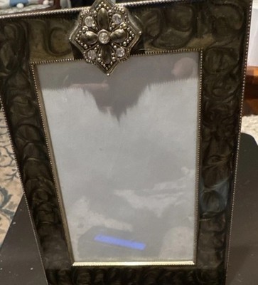 Ornate Victorian Style Metal Photo Frame Bronze Gold 5x7 Rectangle Freestanding