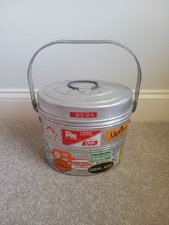 Vintage LEYSE Aluminum Oval Miners Lunch Box 3 Compartment with Stickers