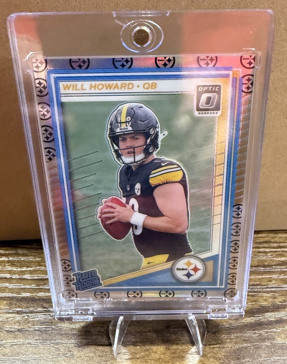 2025 Panini Donruss Optic Will Howard Team Logo Rated Rookie  #233 8/32 Steelers