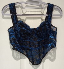 NEW PRETTY BONED, UNDERWIRE LONGLINE BRA SIZE L (UK 12/14)