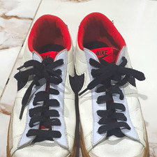 Nike Men’s Low Top Athletic Sneakers White/Black/Red Gum Rubber Sole D07395-991