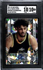 2021 Leaf Metal Isaiah Livers SGC 10 w/10 Auto Autograph Silver Crystal