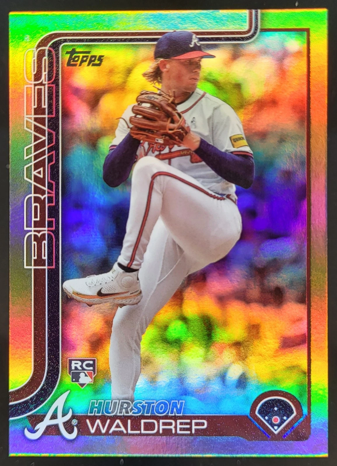 2025 Topps Hurston Waldrep Gold Holo Foil /50 #253 Atlanta Braves RS4