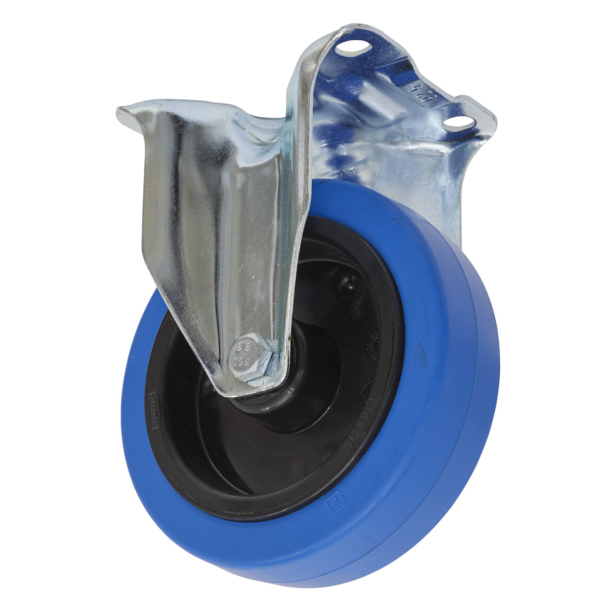 Sealey Castor Wheel 125mm Plate Fixed 250kg Load Capacity Elastic SCW3125FP