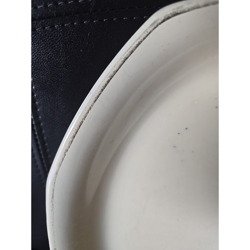 Vintage Cream Dinner Plate Serving Platter Tray Oval Shape Restaurant Ware - Picture 2 of 7