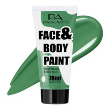 Green Face Paint 70ml - Non-Toxic Washable Body Paint for Hulk, Beast Boy Looks,