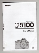 Nikon D5100 DSLR Camera Genuine Instruction Manual / User Guide In English