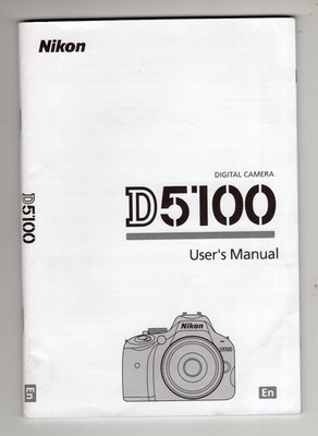 Nikon D5100 DSLR Camera Genuine Instruction Manual / User Guide In English