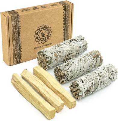 3 Weißer Salbei und 3 Palo Santo Premium Kalifornischer, 100% natürlich und r