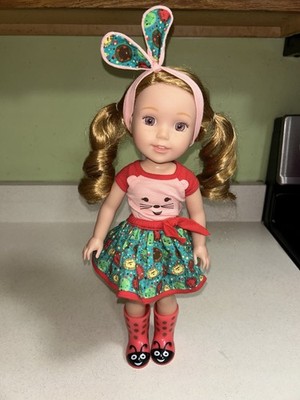 American Girl Wellie Wishers Willa Red Hair Hazel Eyes Meet Outfit In New Shape