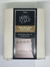Hotel Style 600 Thread Count Set of 2 Pillowcases Soft Standard/king NWT