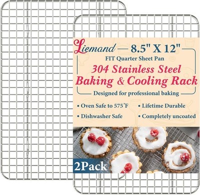 Safe Premium Stainless Steel Heavy Duty Baking Rack Tight-Wire,