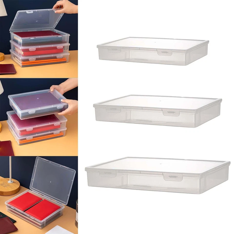 Boîte de conteneur de fichiers anti-poussière avec couvercle fournitures de - Photo 1/1