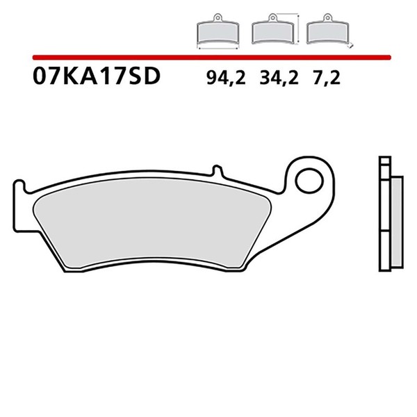 Brembo VORDERRADBREMSBELAGE-KIT Fur Kawasaki Kx F 450 15-22-COD. 07KA17SD-image