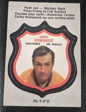 1972-73 Gary Edward #9 Of 22 Los Angeles OPC Hockey Card