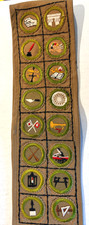 1930's BOY SCOUT MERIT BADGE SASH w/ 44 Merit Badges