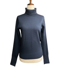 Napapijri Navy Blue Turtleneck Long Sleeve Size XS