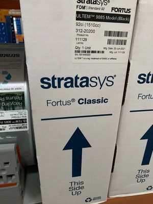 Stratasys 312-20200 - MTRL, T-CLASS, (M), ULTEM 9085 RESIN BLACK, 92CI (NEW)