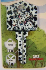 101 Dalmatians Disney Kwikset KW1/KW10 house key blank