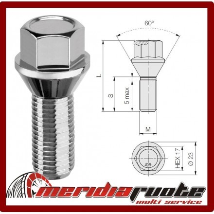 Kit Bulloni 14x1,5x40 Conico K17 Mercedes Classe A-B-C-S | B158 20 Pezzi