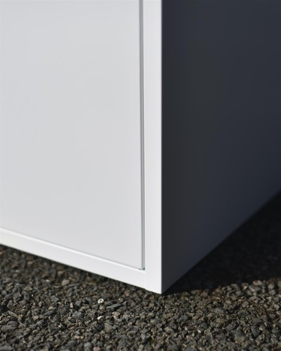 Felton White Contemporary Lockable Parcel Delivery Drop Box - Picture 5 of 7